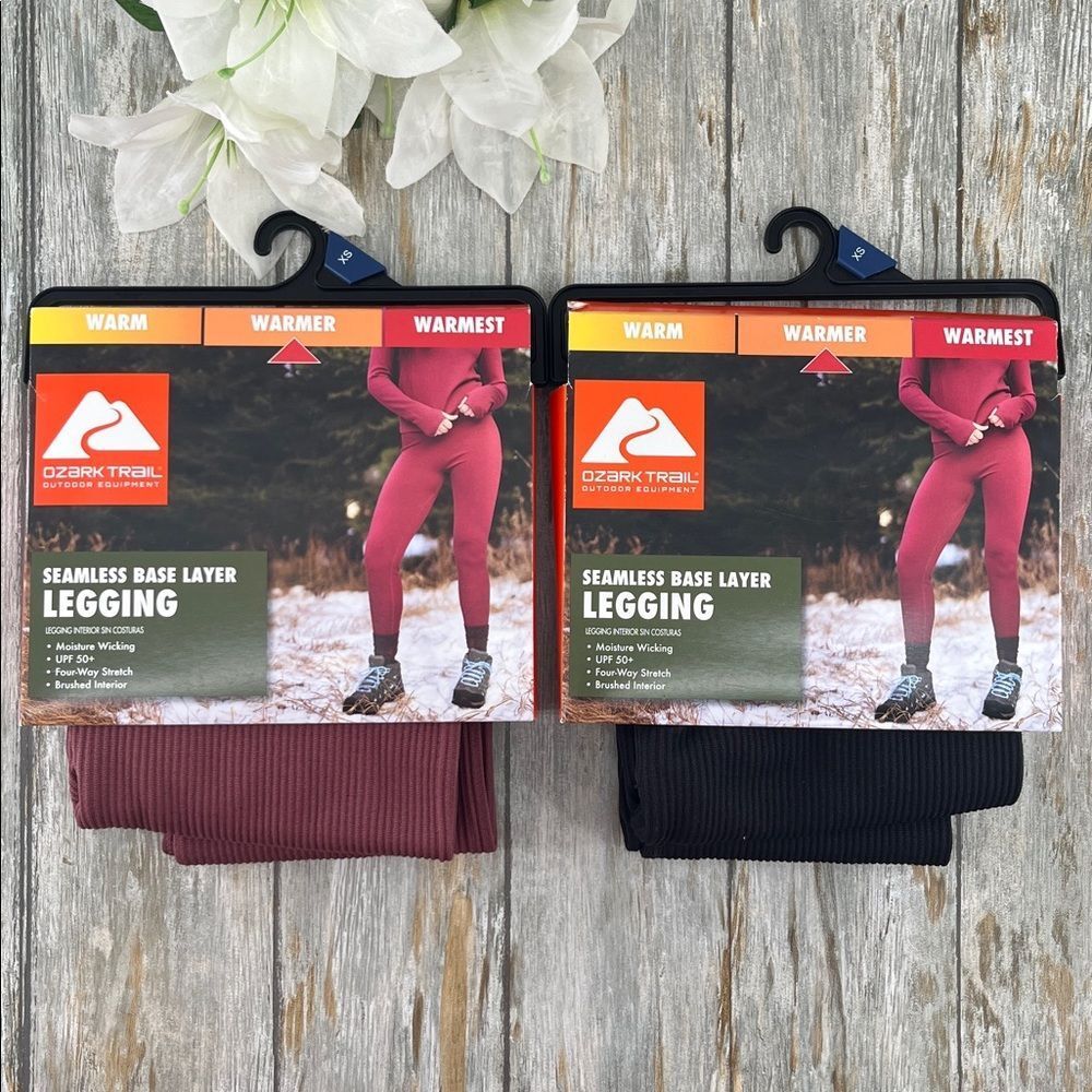 Women's Warmer Thermal Seamless Fleece Bottom Pants 2-Pack Size XS